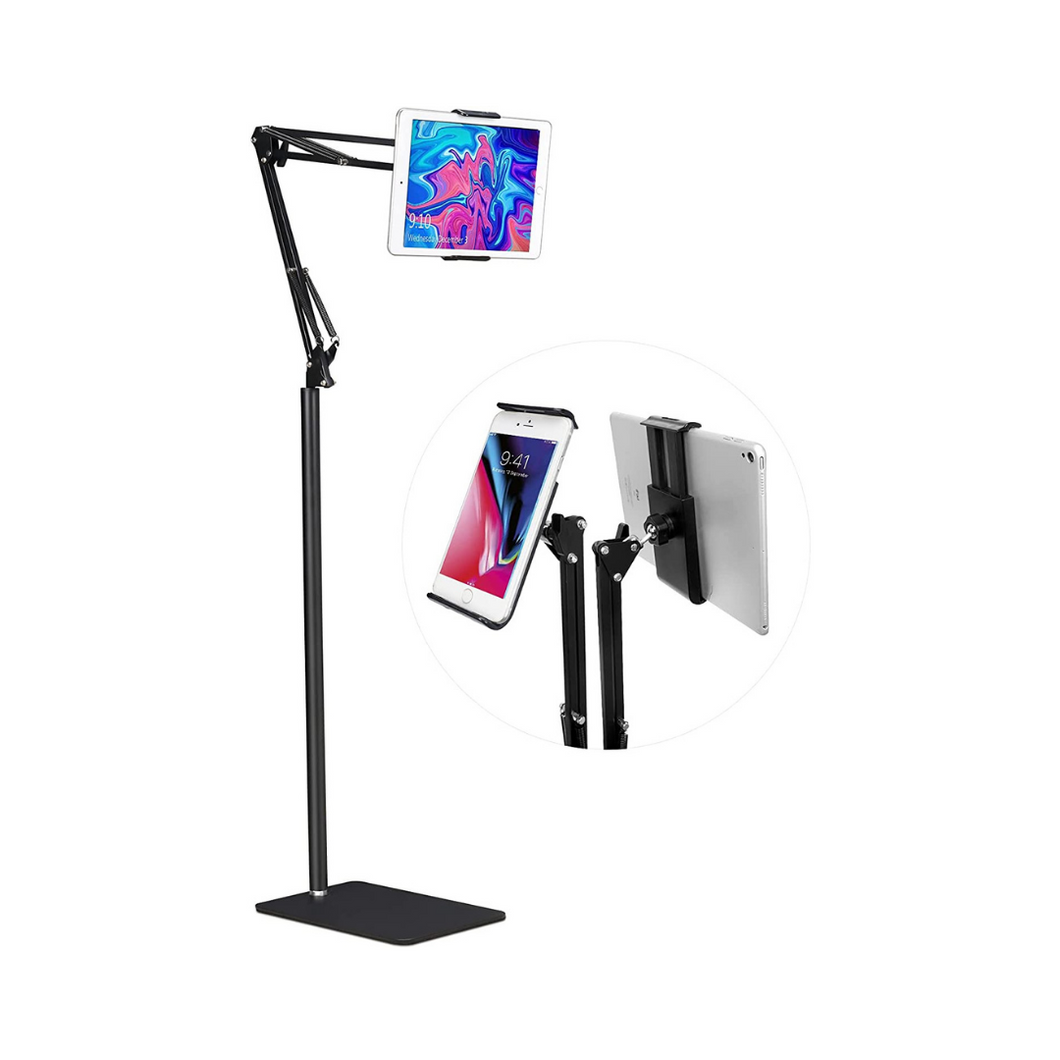 Ergonomist 360-Degree Tablet/Phone Floor Stand - Black Metal