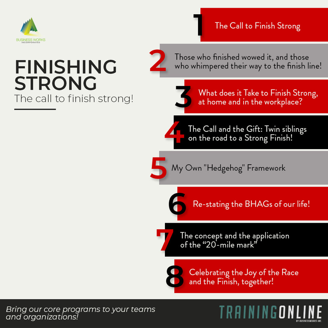 The Call to Finish Strong